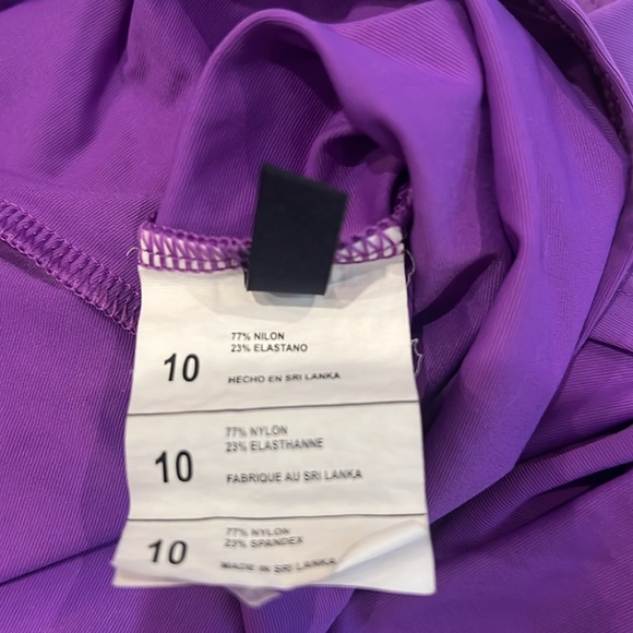 Nautica Swimsuit Tankini Top Halter Style Purple Size 10 77% Nylon 23% Spandex - Picture 5 of 5